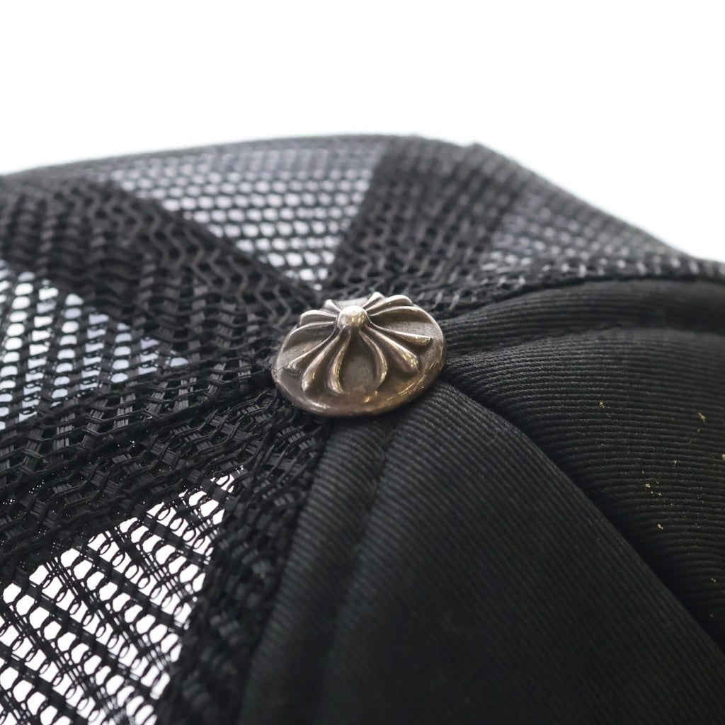 CHROME HEARTS(クロムハーツ) TRUCKER CAP トラッカーキャップ 3セメタリーレザーパッチメッシュキャップ 帽子 ブラック/ホワイト