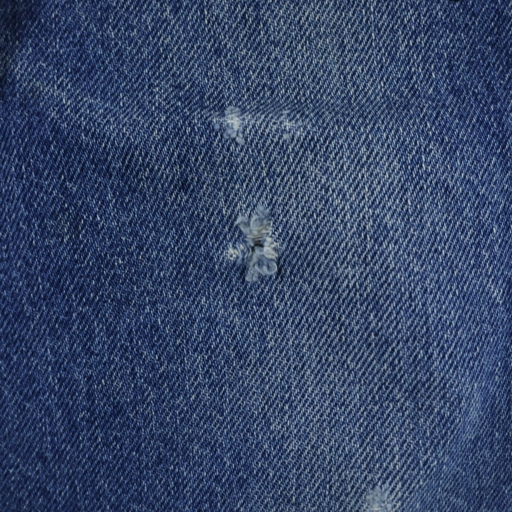 CHROME HEARTS(クロムハーツ) U VNTG JEAN BLU ORNG TAB 517 クロスパッチ付きウォッシュドデニムパンツ インディゴ