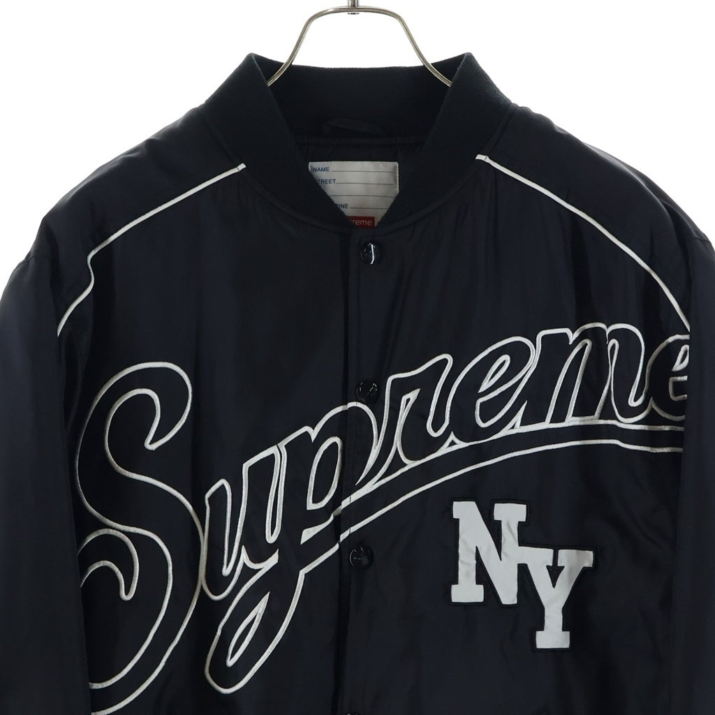 SUPREME(シュプリーム) 20AW Contrast Script Varsity Jacket コントラストスクリプトヴァーシティージャケット スタジャン ブラック