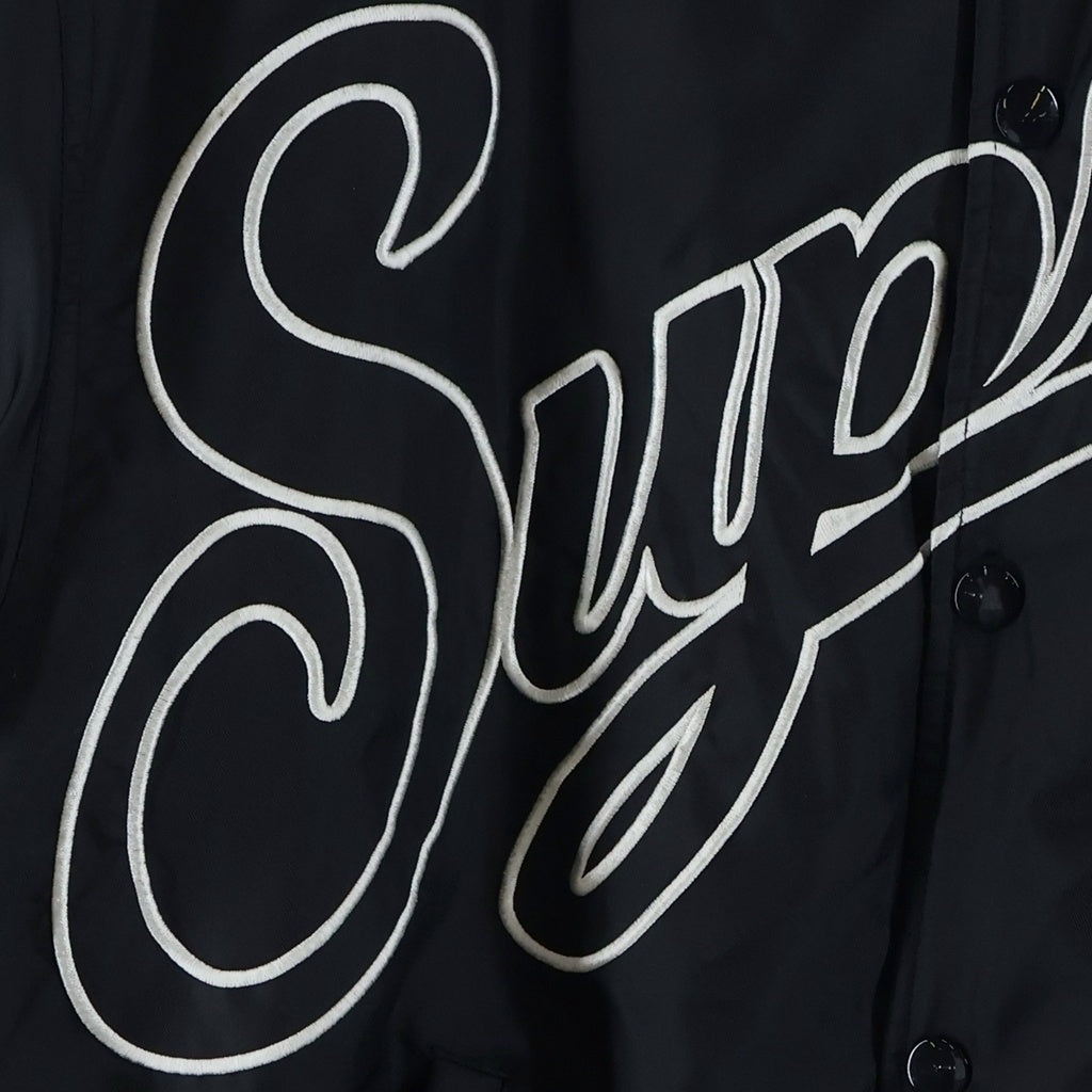 SUPREME(シュプリーム) 20AW Contrast Script Varsity Jacket コントラストスクリプトヴァーシティージャケット スタジャン ブラック