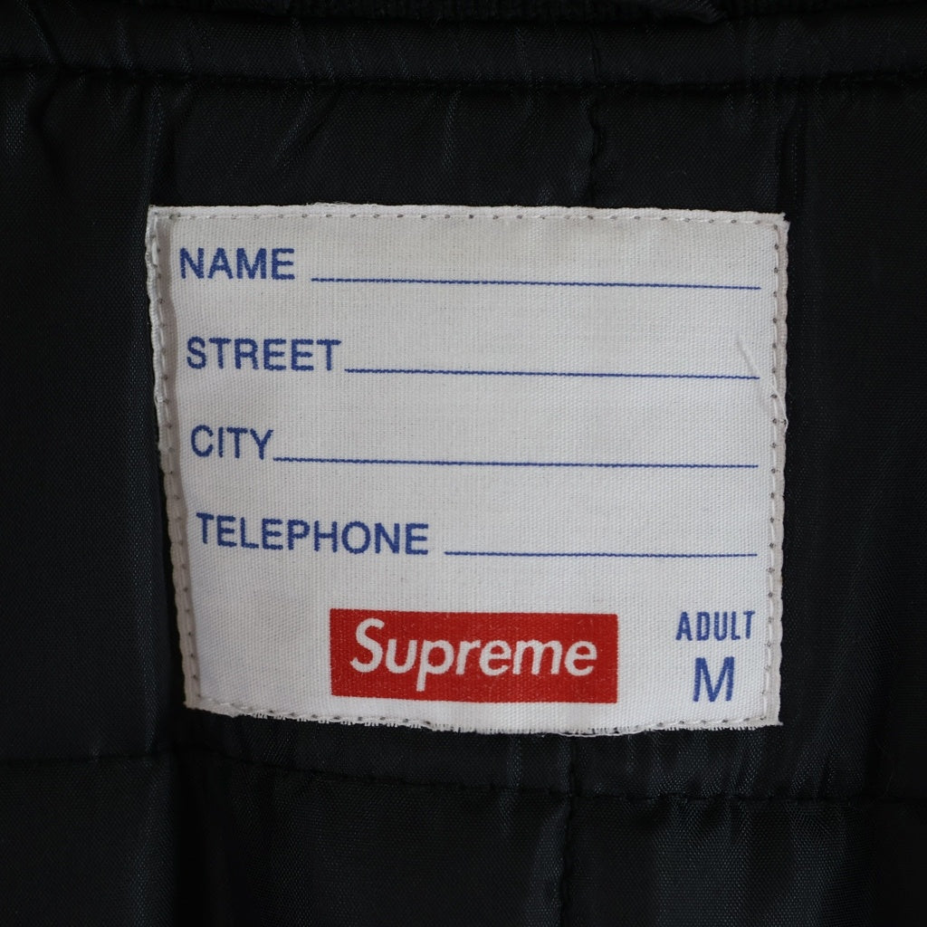 SUPREME(シュプリーム) 20AW Contrast Script Varsity Jacket コントラストスクリプトヴァーシティージャケット スタジャン ブラック