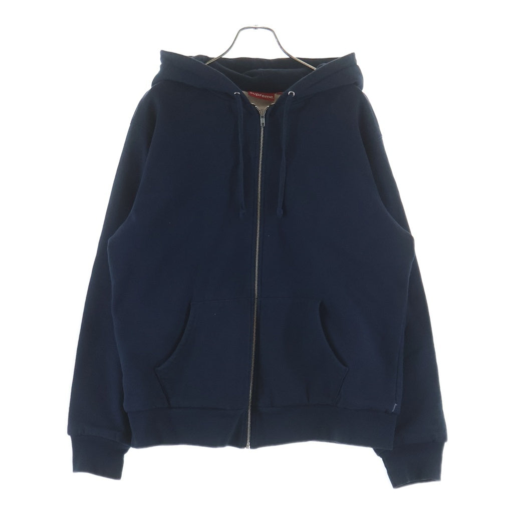 SUPREME(シュプリーム) 18AW Thermal Zip Up Sweatshirt 裏地サーマル ジップアップ スウェットシャツ フーディー パーカー ネイビー