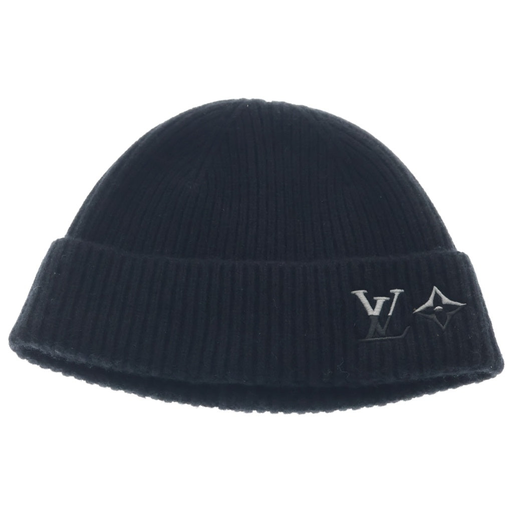LOUIS VUITTON(ルイヴィトン) カシミア LVデュアル ビーニーニット帽 ブラック M79081