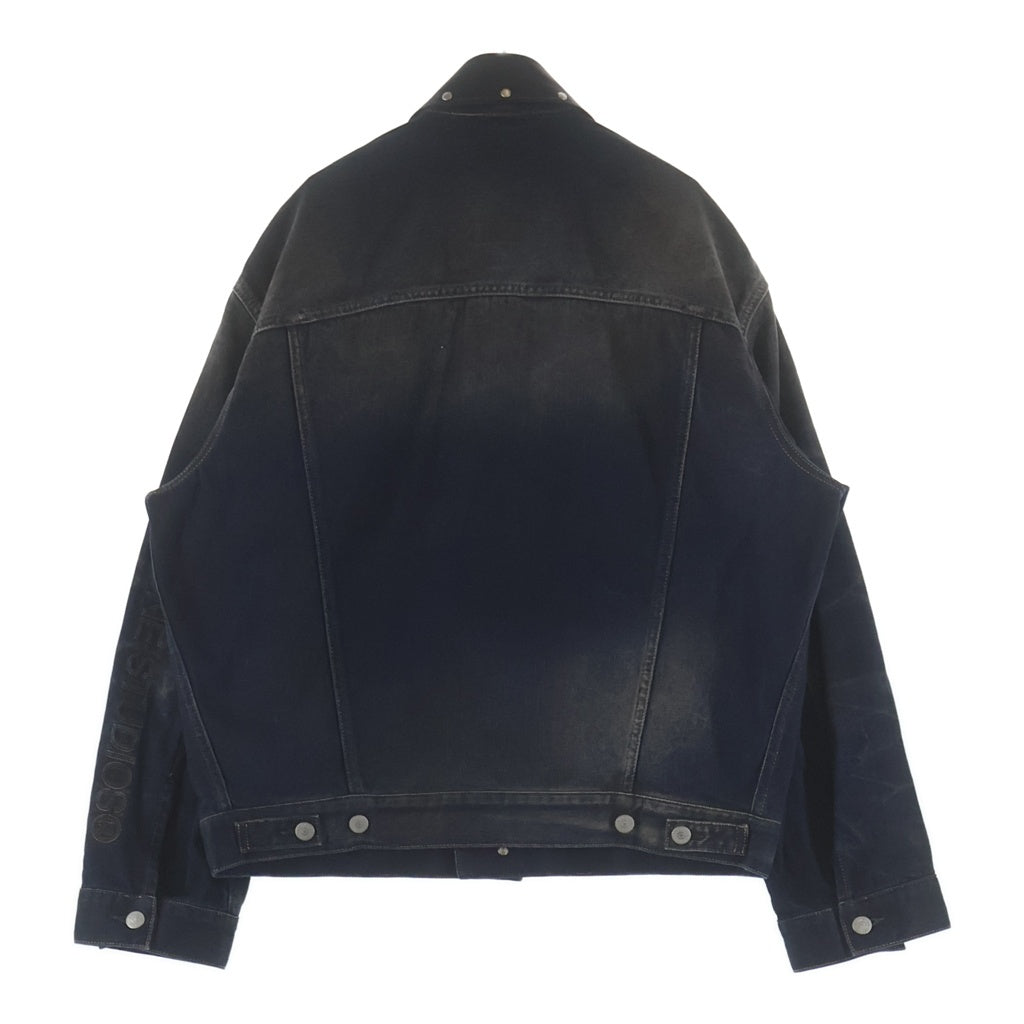 Acne Studios(アクネ ストゥディオズ) オーバーサイズ デニムジャケット レザー切り替え インディゴ FN-UX-OUTW000058