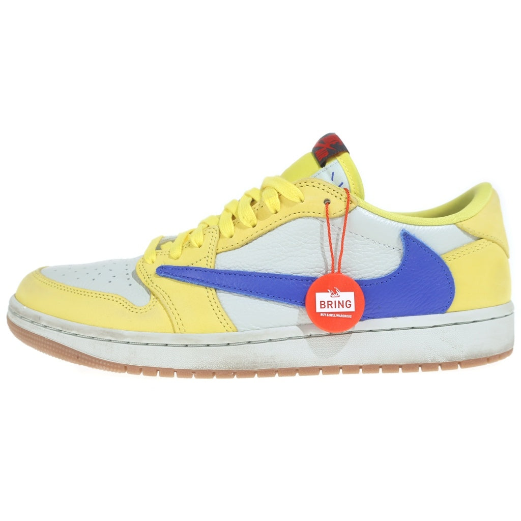 NIKE(ナイキ) ×TRAVIS SCOTT WMNS AIR JORDAN 1 RETRO LOW OG CANARY DZ4137-700 トラヴィススコット ウィメンズ エアジョーダン1 ローカットスニーカー US10.5/27.5cm