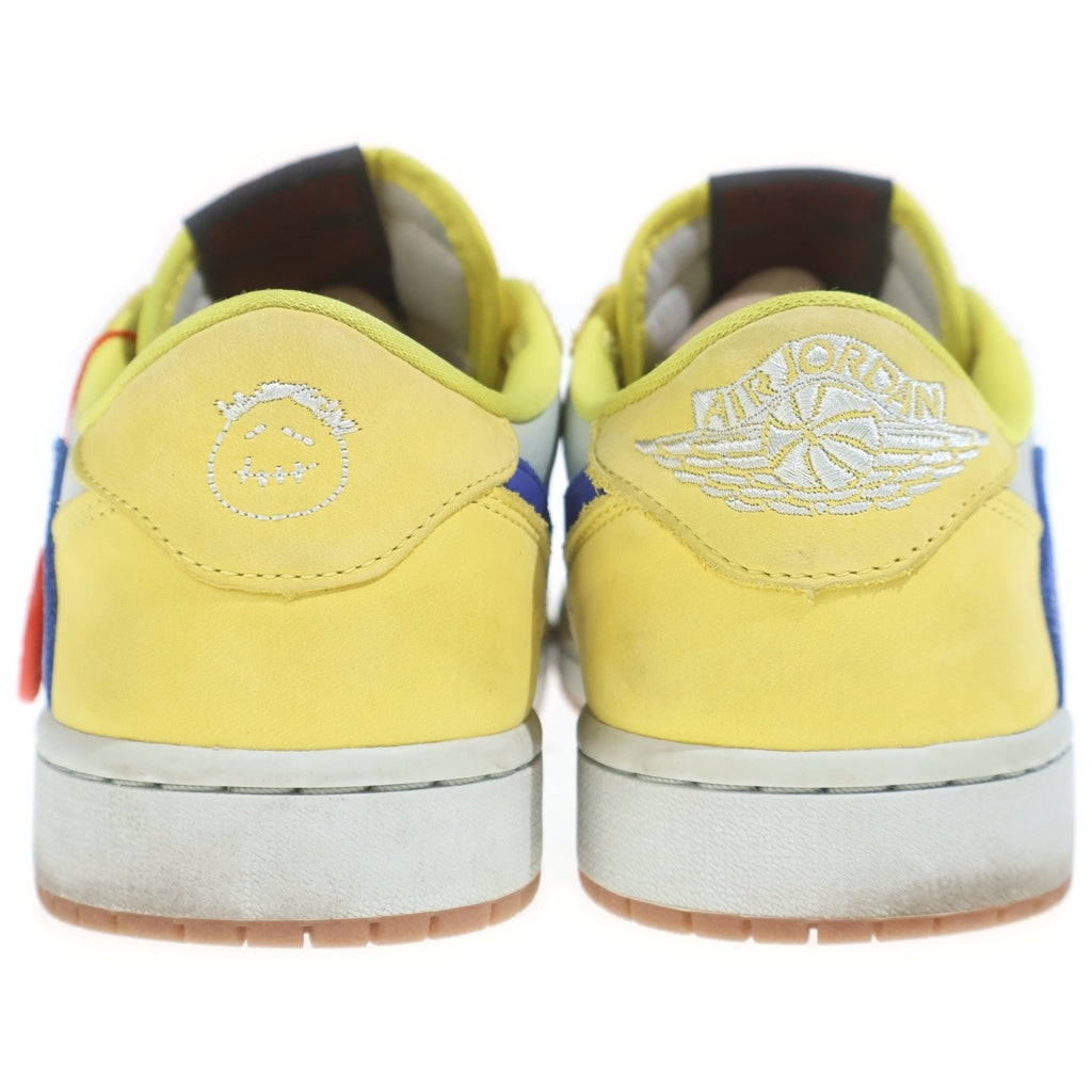 NIKE(ナイキ) ×TRAVIS SCOTT WMNS AIR JORDAN 1 RETRO LOW OG CANARY DZ4137-700 トラヴィススコット ウィメンズ エアジョーダン1 ローカットスニーカー US10.5/27.5cm
