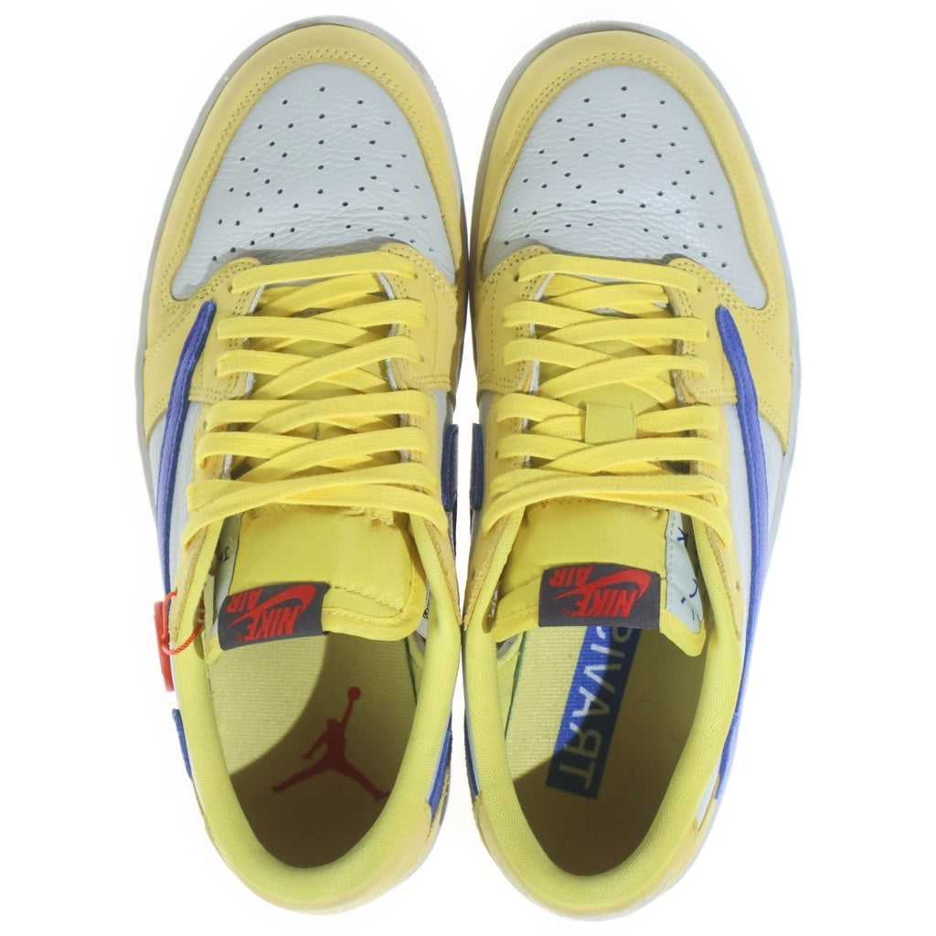 NIKE(ナイキ) ×TRAVIS SCOTT WMNS AIR JORDAN 1 RETRO LOW OG CANARY DZ4137-700 トラヴィススコット ウィメンズ エアジョーダン1 ローカットスニーカー US10.5/27.5cm