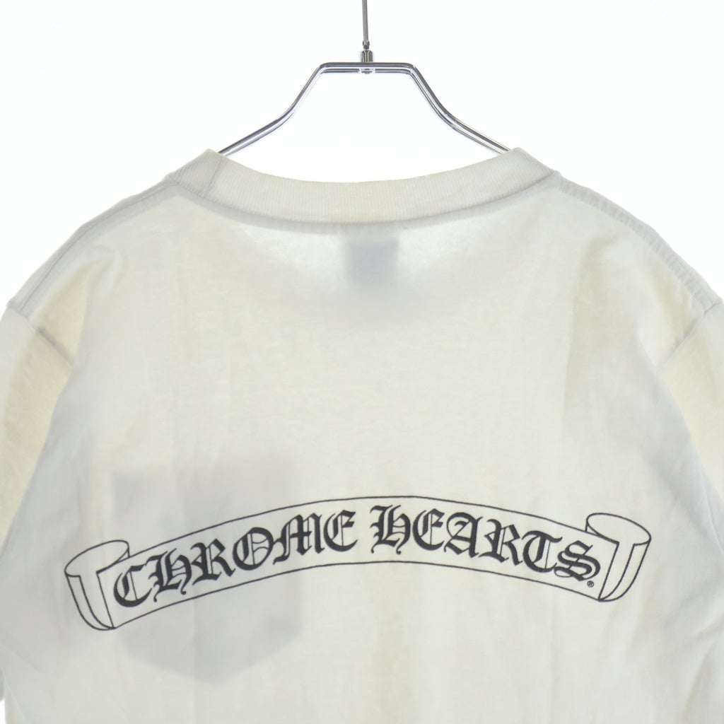 CHROME HEARTS(クロムハーツ) OLD CH S/S T-SHIRT オールド ネックロゴ ヴァインダガープリント 半袖Tシャツカットソー ホワイト