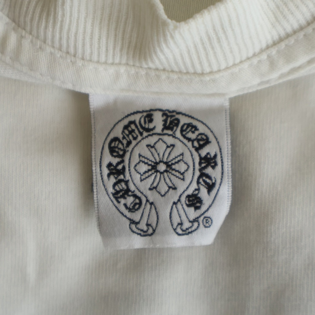 CHROME HEARTS(クロムハーツ) OLD CH S/S T-SHIRT オールド ネックロゴ ヴァインダガープリント 半袖Tシャツカットソー ホワイト
