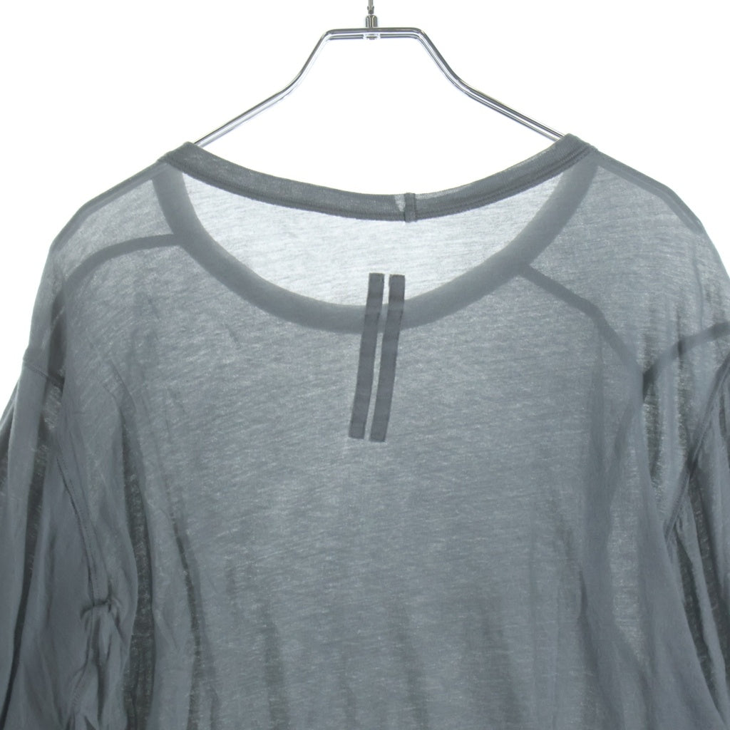 Rick Owens(リックオウエンス) Concordians Jumbo ジャンボシルエット ウォッシュ加工 半袖Tシャツ カットソー グレー RU02E1274-UC