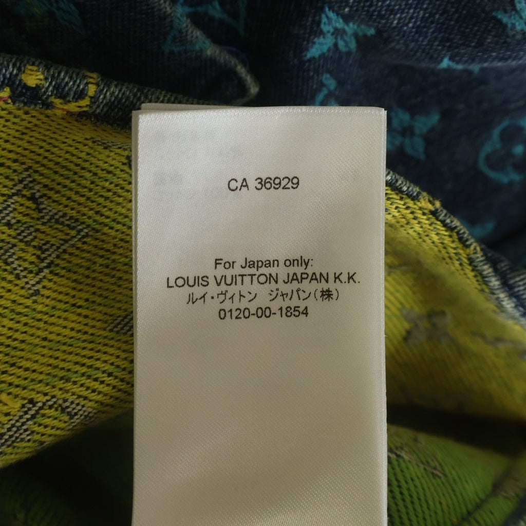 LOUIS VUITTON(ルイヴィトン) 23SS Rainbow Monogram Short Sleeve Denim Shirts RM231 YM4 HOS72X レインボーモノグラム ショートスリーブデニムシャツ 半袖シャツ インディゴ