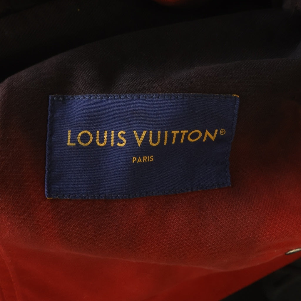 LOUIS VUITTON(ルイヴィトン) 24AW Embroidered Denim Blouson モノグラムグラデーションデニムジャケット ブラック/レッド RM241M TZ0 HQA15W
