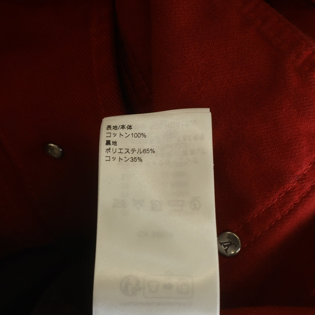 LOUIS VUITTON(ルイヴィトン) 24AW Embroidered Denim Blouson モノグラムグラデーションデニムジャケット ブラック/レッド RM241M TZ0 HQA15W