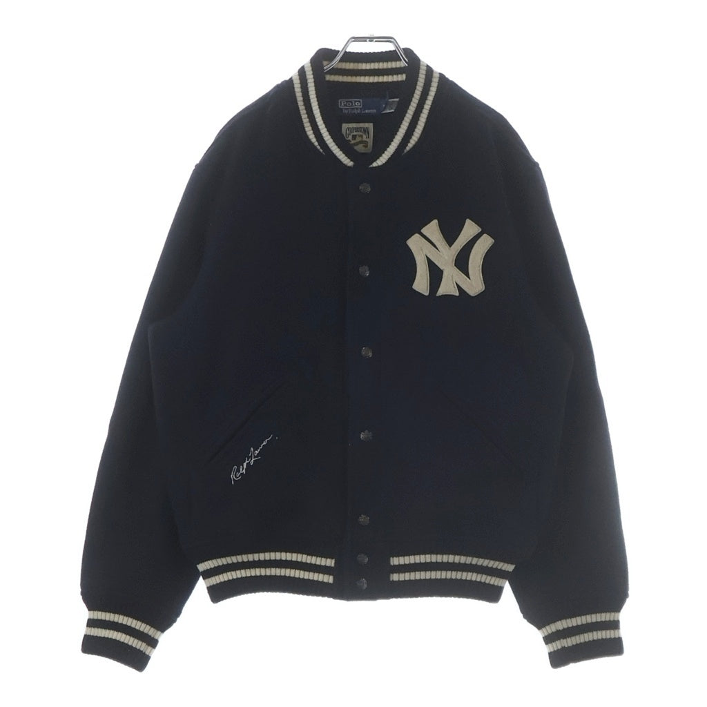 POLO RALPH LAUREN(ポロラルフローレン) 25AW × MLB NEW YORK YANKEES ニューヨークヤンキース ベースボールジャケット スタジャン ネイビー