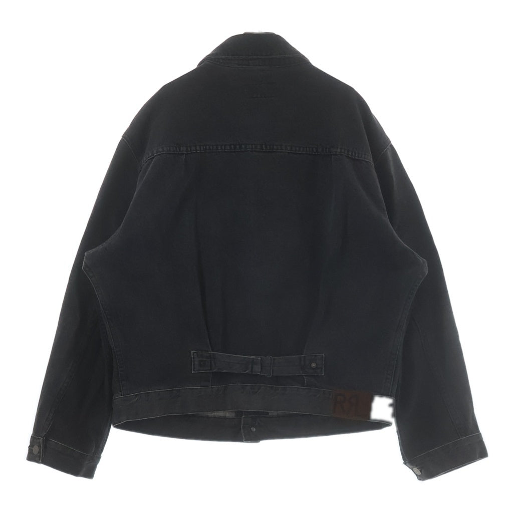 RRL(ダブルアールエル) 90s 三ツ星タグ 先染め ブラック デニム トラッカー ジャケット ブラック