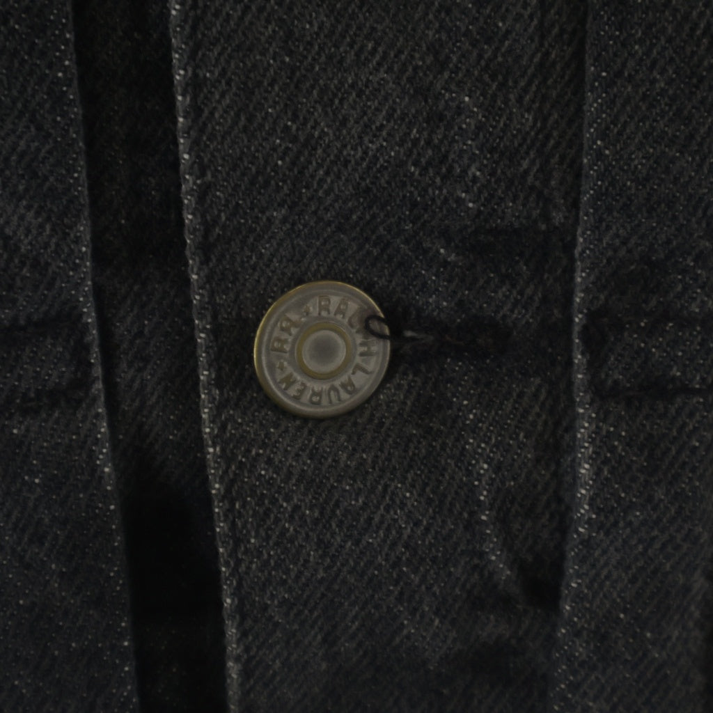 RRL(ダブルアールエル) 90s 三ツ星タグ 先染め ブラック デニム トラッカー ジャケット ブラック