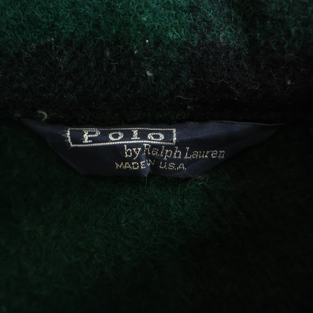 POLO RALPH LAUREN(ポロラルフローレン) 90s ブロック チェック ジップアップ ジャケット ブルゾン グリーン