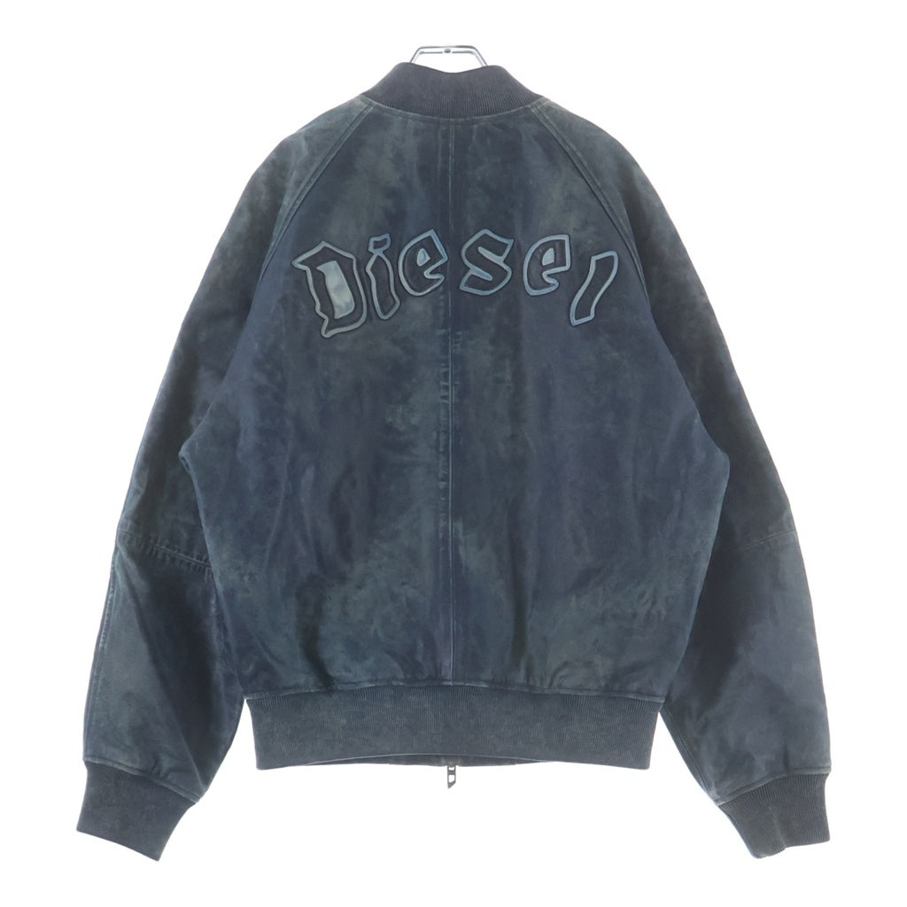 DIESEL(ディーゼル) 26SS L-Cobb レザーボンバージャケット シープスキン ブルー A200970QMBW