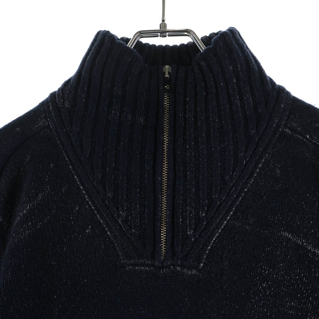 DIESEL(ディーゼル) K-MAXIME ハーフジップ ハイネックニット ネイビー A21399