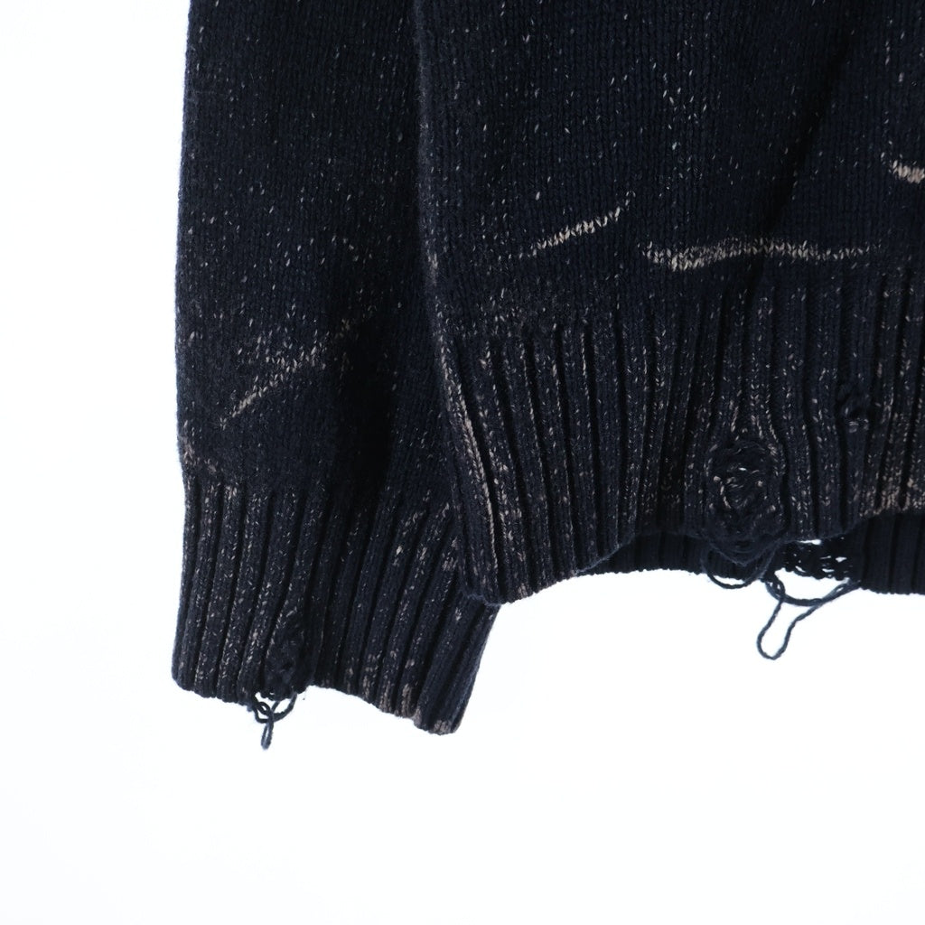 DIESEL(ディーゼル) K-MAXIME ハーフジップ ハイネックニット ネイビー A21399