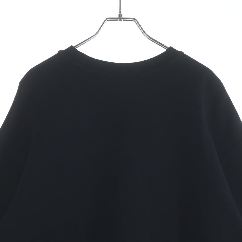 ALEXANDER WANG(アレキサンダーワン) フロントロゴプリントクルーネックスウェット コットン ブラック レディース 4CC3221360