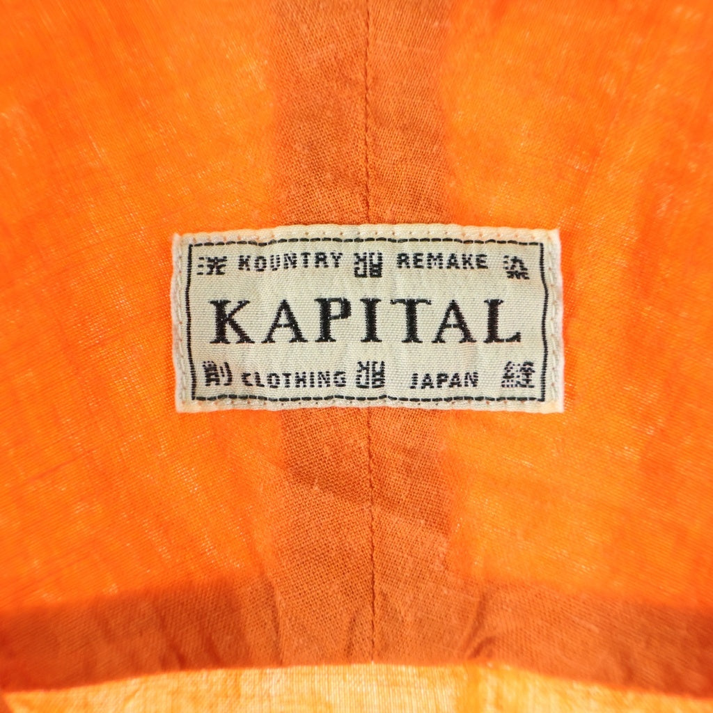 KAPITAL(キャピタル) 胸ポケット付き シャツ オレンジ