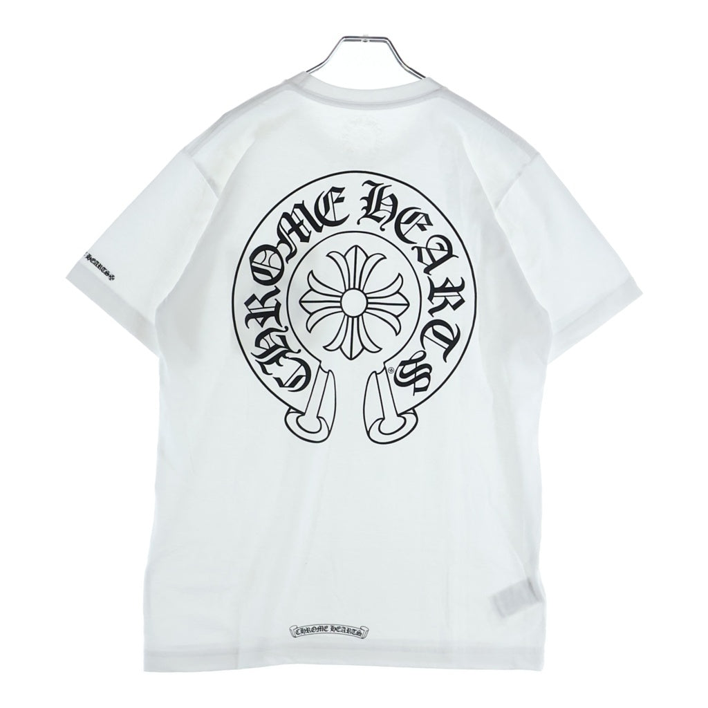 CHROME HEARTS(クロムハーツ) CH T-SHIRT バックホースシュープリント 半袖Tシャツ ホワイト
