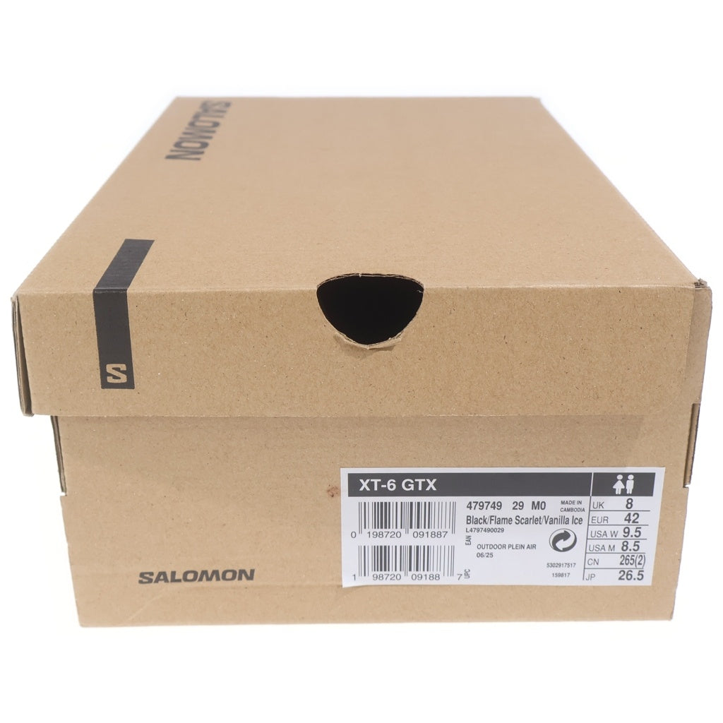 SALOMON(サロモン) XT-6 GTX ランニングシューズ ローカットスニーカー ブラック/レッド 479749
