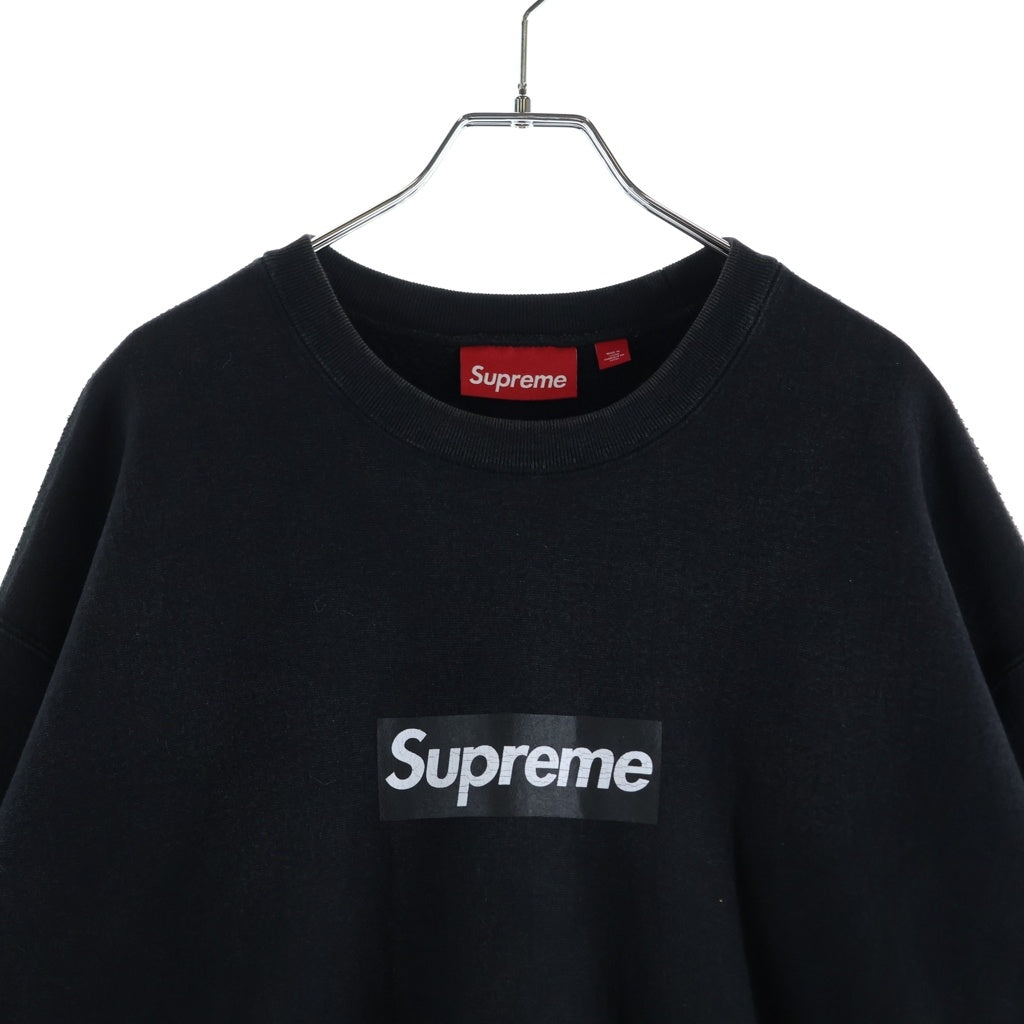 SUPREME(シュプリーム) 25SS Washed Box Logo Crewneck ボックスロゴ クルーネックスウェットトレーナー ブラック
