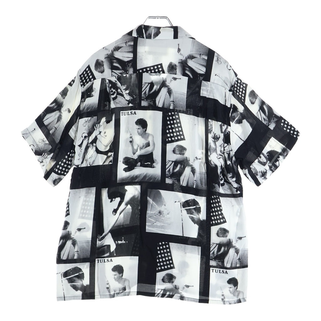WACKO MARIA(ワコマリア) LARRY CLARK TULSA HAWAIIAN SHIRT ラリークラーク タルサ ハワイアンシャツ 半袖シャツ ブラック/ホワイト