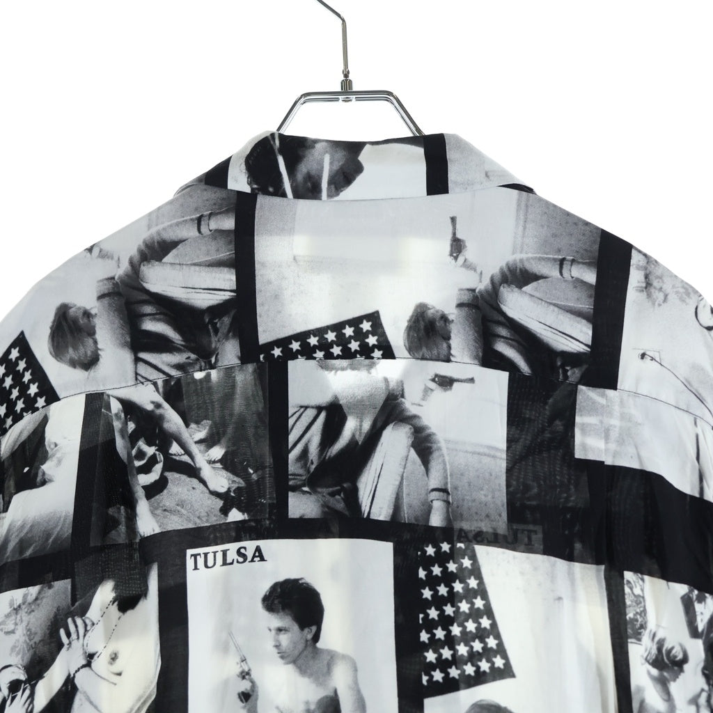 WACKO MARIA(ワコマリア) LARRY CLARK TULSA HAWAIIAN SHIRT ラリークラーク タルサ ハワイアンシャツ 半袖シャツ ブラック/ホワイト