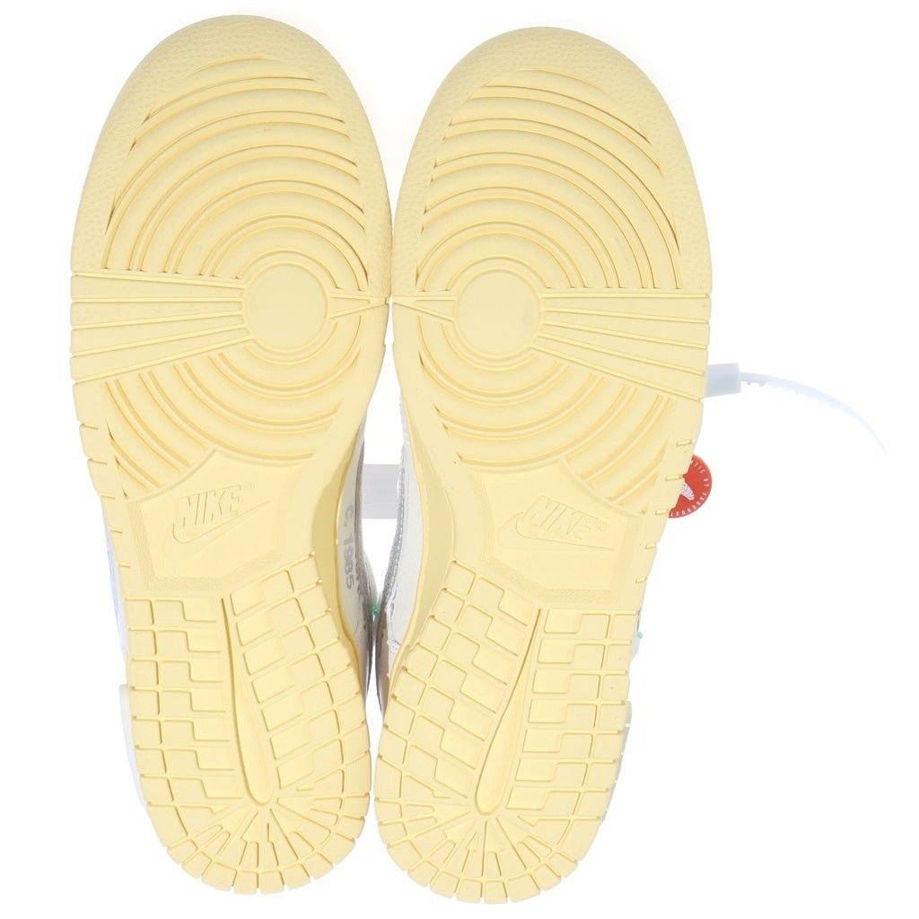 NIKE(ナイキ) ×OFF WHITE DUNK LOW 1OF50 LOT1 DM1602-127 オフホワイト ロットワン レザーローカットスニーカー ホワイト US9/27cm