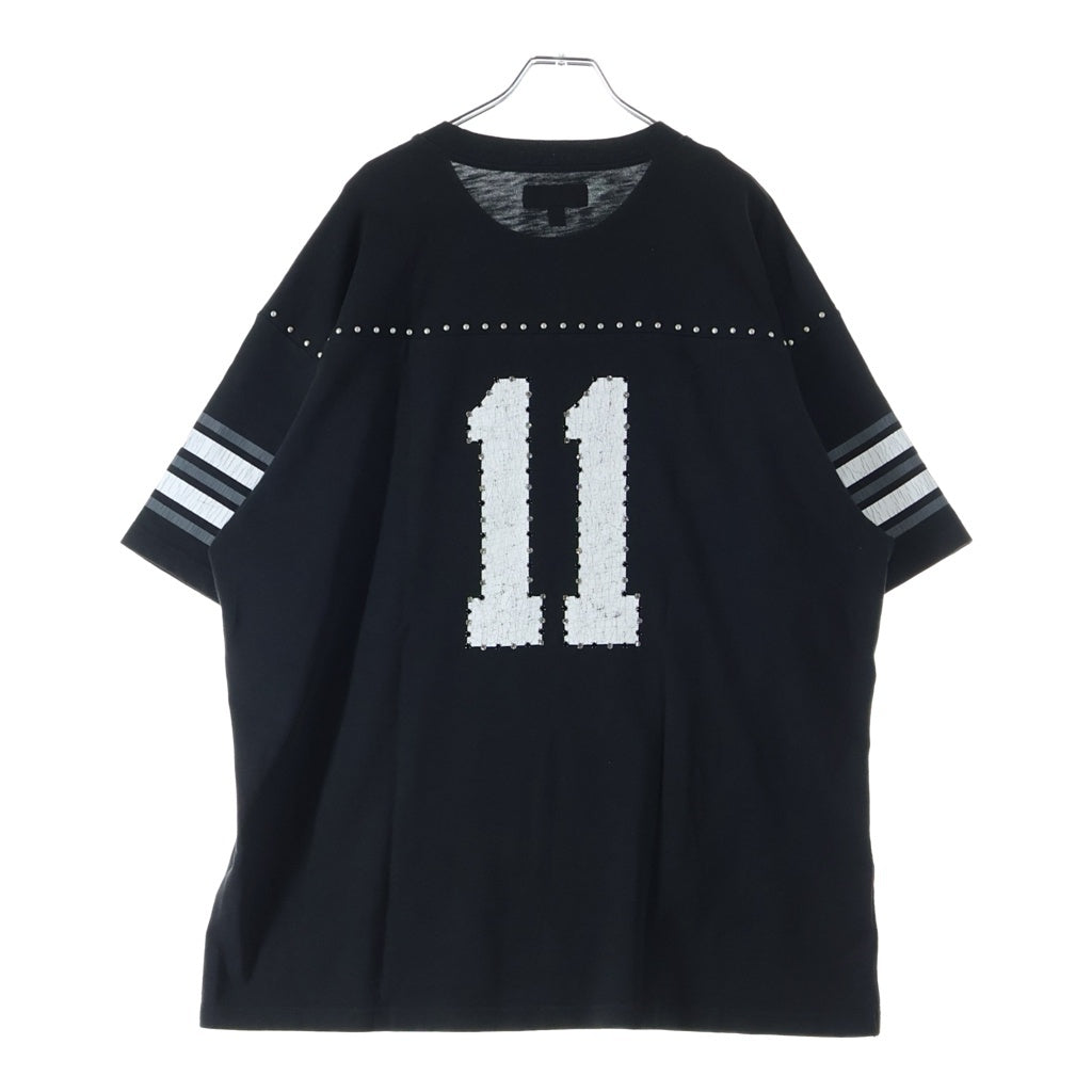 SUPREME(シュプリーム) 26SS Studded S/S Football スタッズ ショートスリーブ フットボール クルーネック半袖Tシャツ ブラック