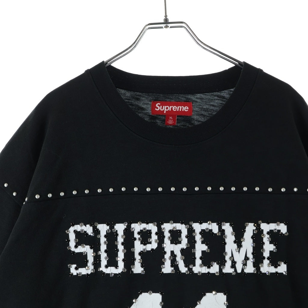 SUPREME(シュプリーム) 26SS Studded S/S Football スタッズ ショートスリーブ フットボール クルーネック半袖Tシャツ ブラック