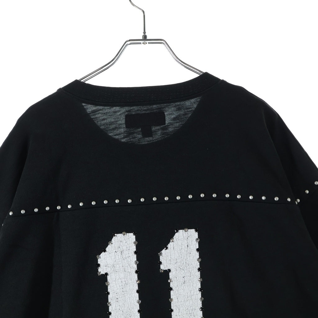 SUPREME(シュプリーム) 26SS Studded S/S Football スタッズ ショートスリーブ フットボール クルーネック半袖Tシャツ ブラック