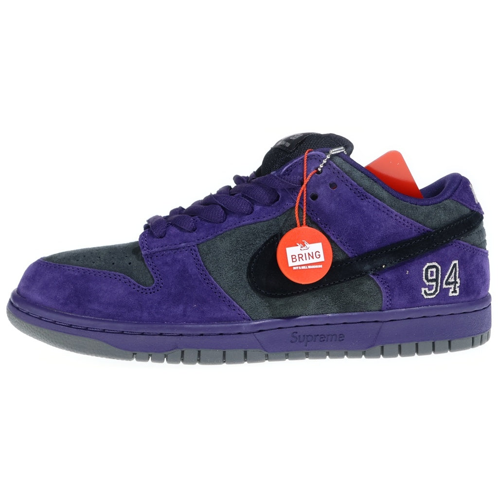 NIKE SB(ナイキエスビー) ×Supreme Dunk Low HQ8487-500 シュプリーム ダンク ローカットスニーカー パープル/ブラック US8.5/26.5cm