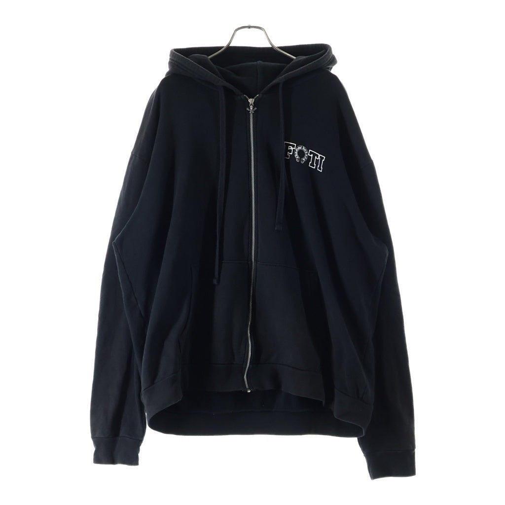 CHROME HEARTS(クロムハーツ) FOTI SWTSHRT HD ZIP フォティ バックプリントジップパーカー フーディ ブラック