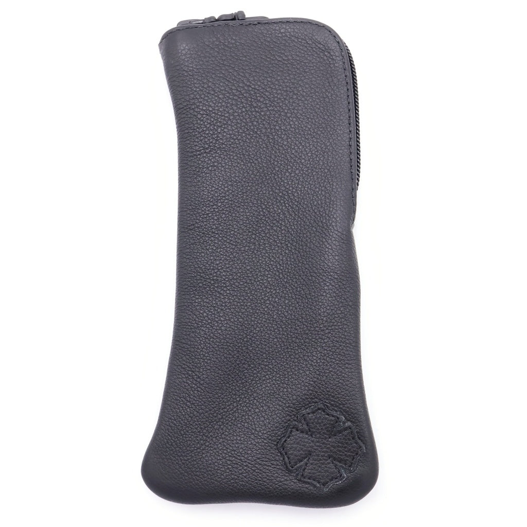 CHROME HEARTS(クロムハーツ) CASE ダガージップ レザーアイウェアケース 眼鏡ケース ブラック