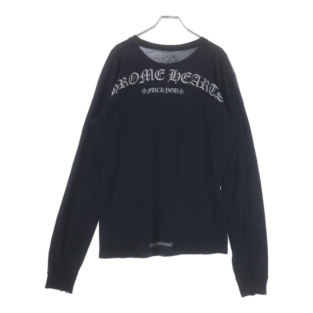 CHROME HEARTS(クロムハーツ) ARCH LOGO FUCK YOU バックアーチロゴ ファックユー プリント長袖カットソー ブラック