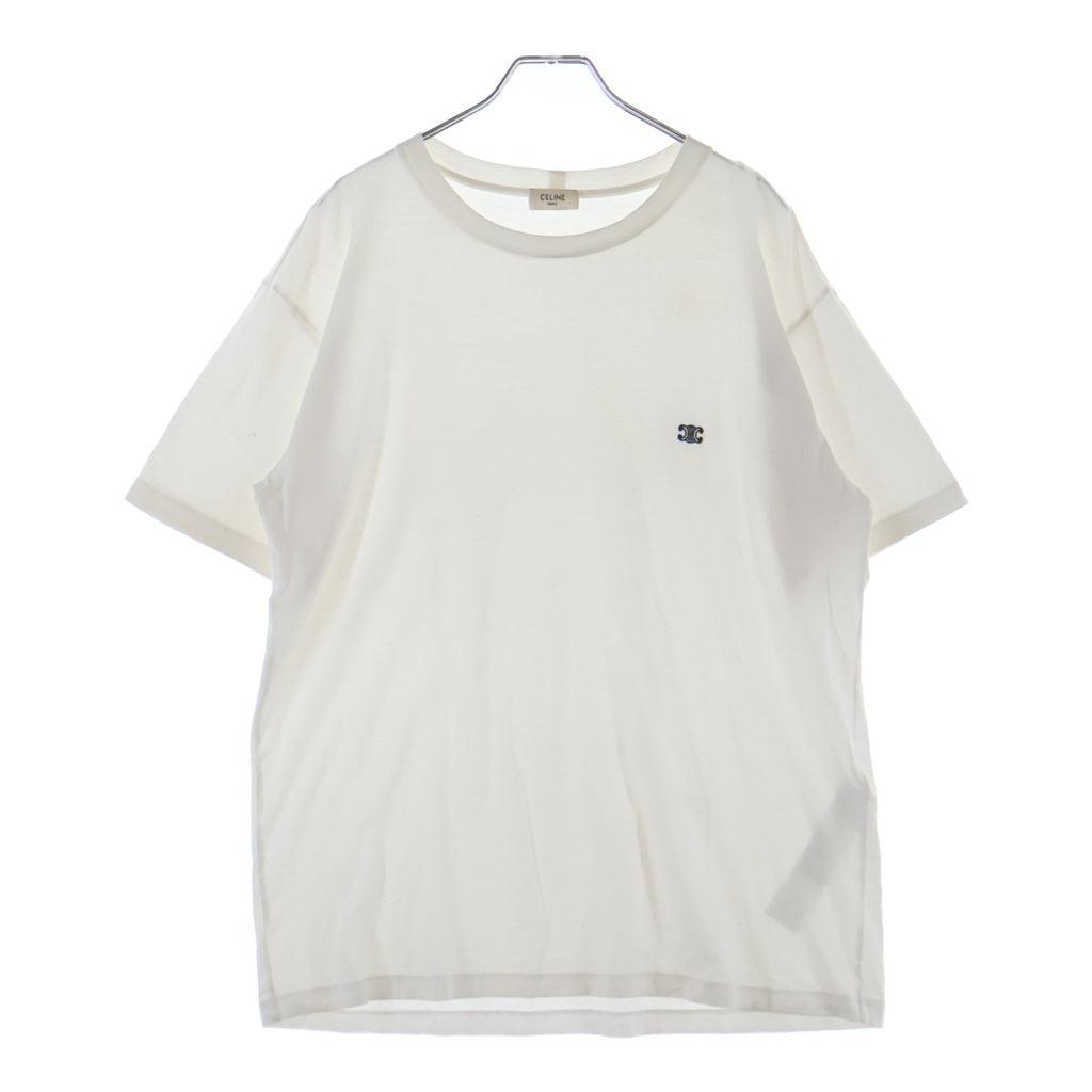 CELINE(セリーヌ) トリオンフ ロゴ ルーズ 半袖Tシャツ カットソー ホワイト 2X04I671Q