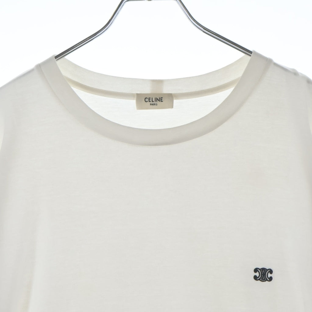 CELINE(セリーヌ) トリオンフ ロゴ ルーズ 半袖Tシャツ カットソー ホワイト 2X04I671Q