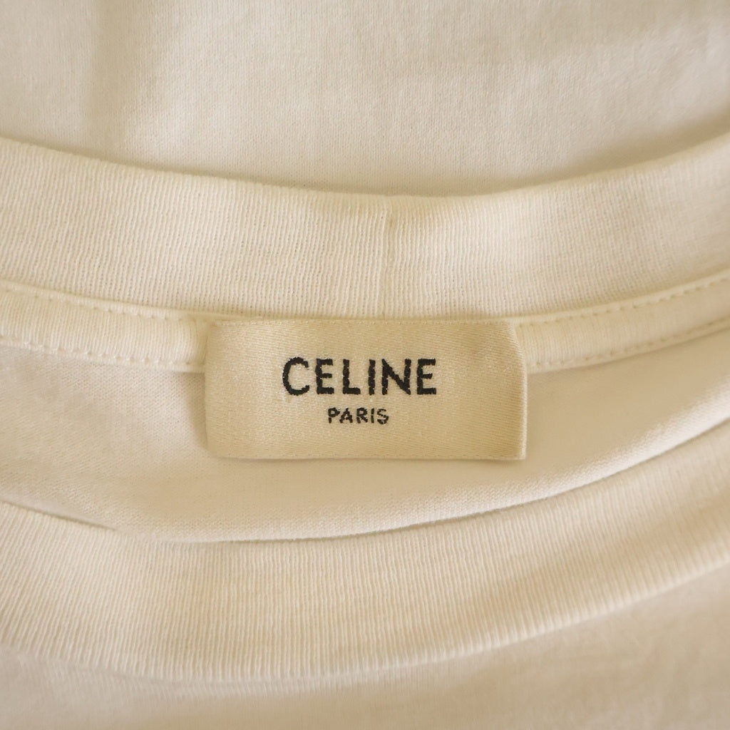CELINE(セリーヌ) トリオンフ ロゴ ルーズ 半袖Tシャツ カットソー ホワイト 2X04I671Q