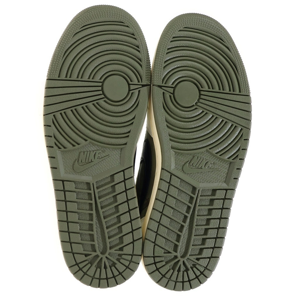 NIKE(ナイキ) ×TRAVIS SCOTT AIR JORDAN 1 LOW OG REVERSE OLIVEDM 7866-200 トラヴィススコット エアジョーダン 1 ローカットスニーカー カーキ US8.5/26.5cm