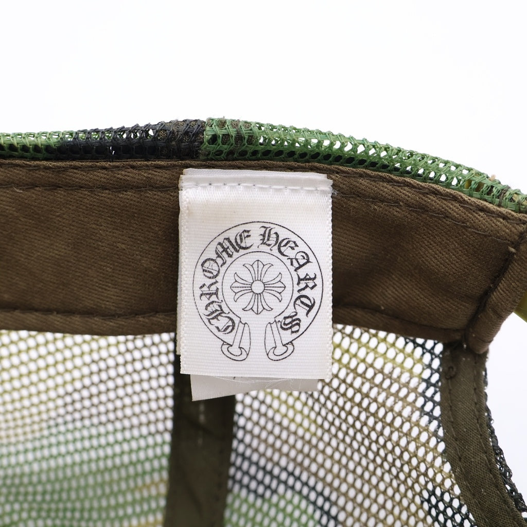 CHROME HEARTS(クロムハーツ) TRUCKER CAP CHパッチ クロスボール付 メッシュ トラッカーキャップ 帽子 カモフラ グリーン/ブラウン