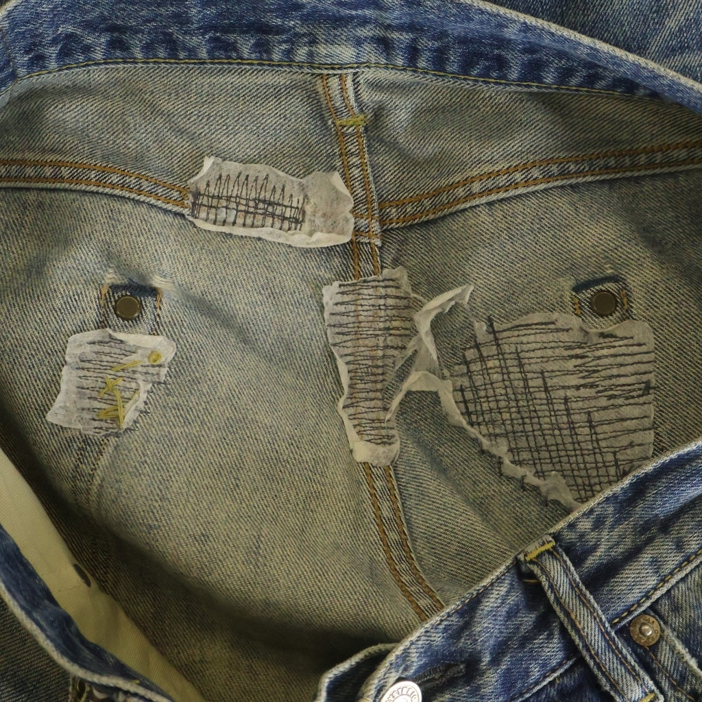 HYSTERIC GLAMOUR(ヒステリックグラマー) HSR加工 ダメージデニムパンツ インディゴ 0203AP10