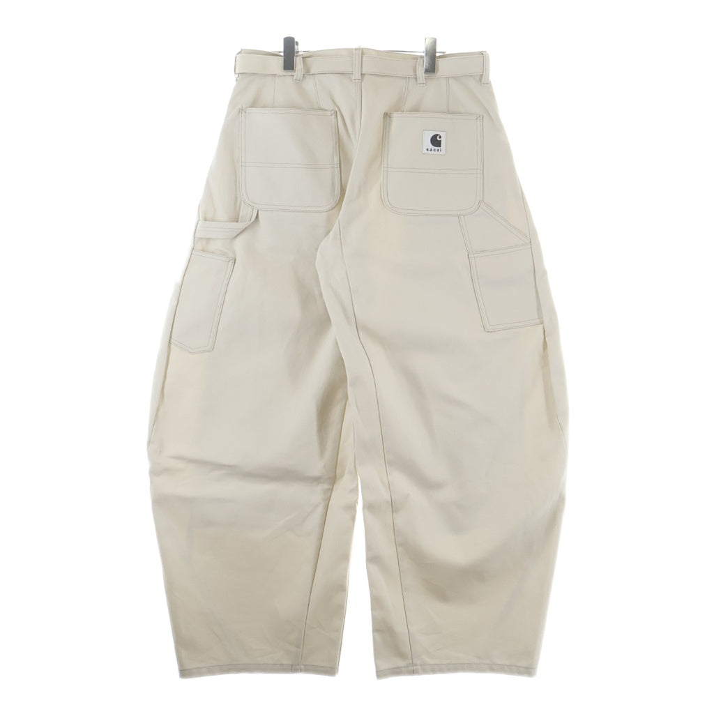 Sacai(サカイ) 26SS ×Carhartt WIP Duck Pants ダックロングパンツ ダブルニー アイボリー 26-03992M