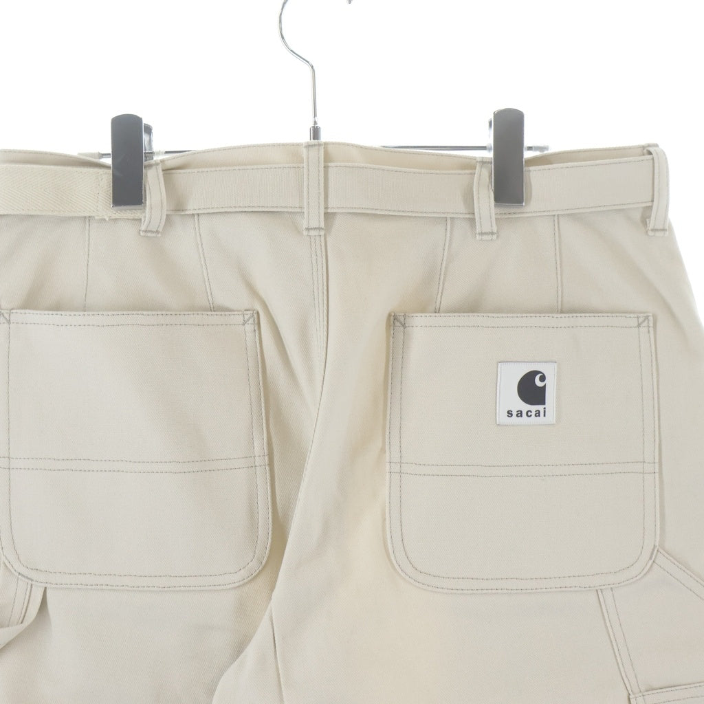 Sacai(サカイ) 26SS ×Carhartt WIP Duck Pants ダックロングパンツ ダブルニー アイボリー 26-03992M