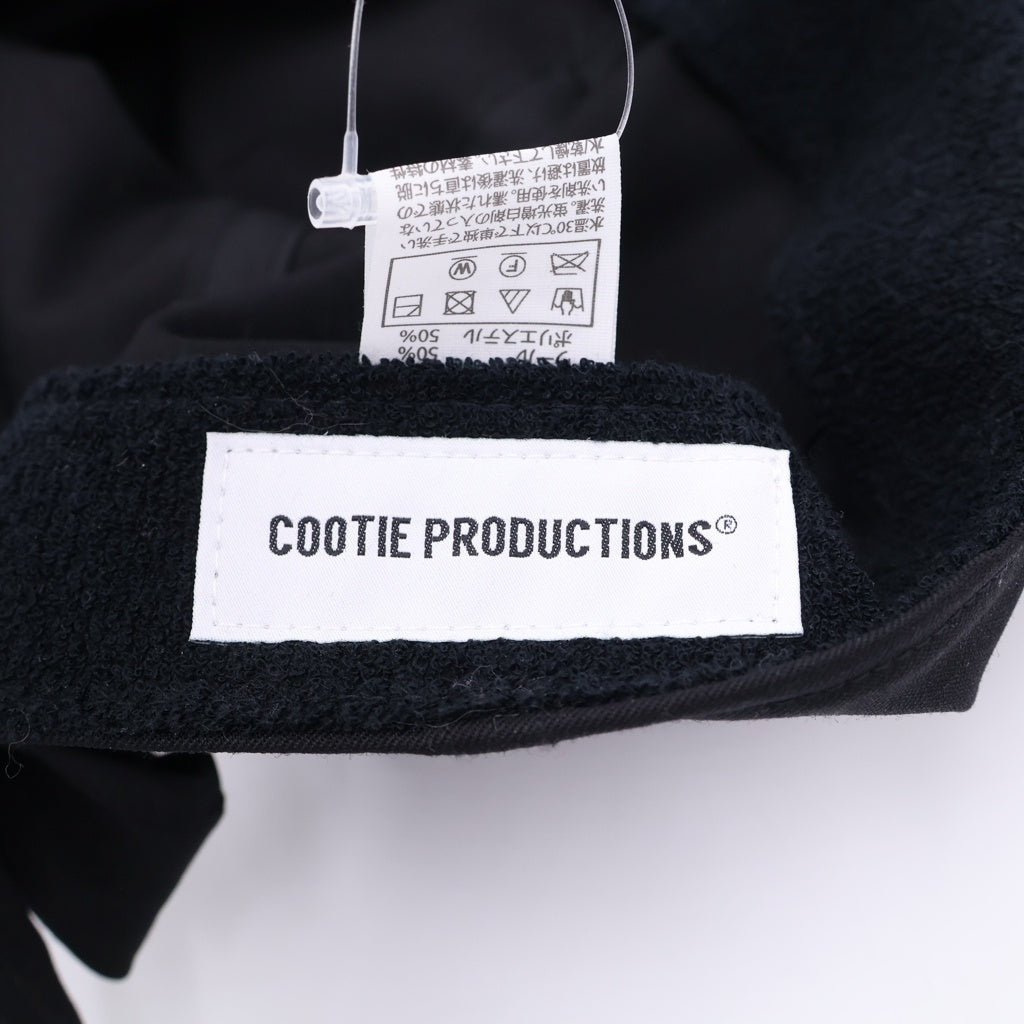 COOTIE PRODUCTIONS(クーティー プロダクションズ) 25SS Comfort Merino Saxony 6 Panel Tie Cap コンフォートメリノザクセン 6パネルタイキャップ 帽子 ブラック