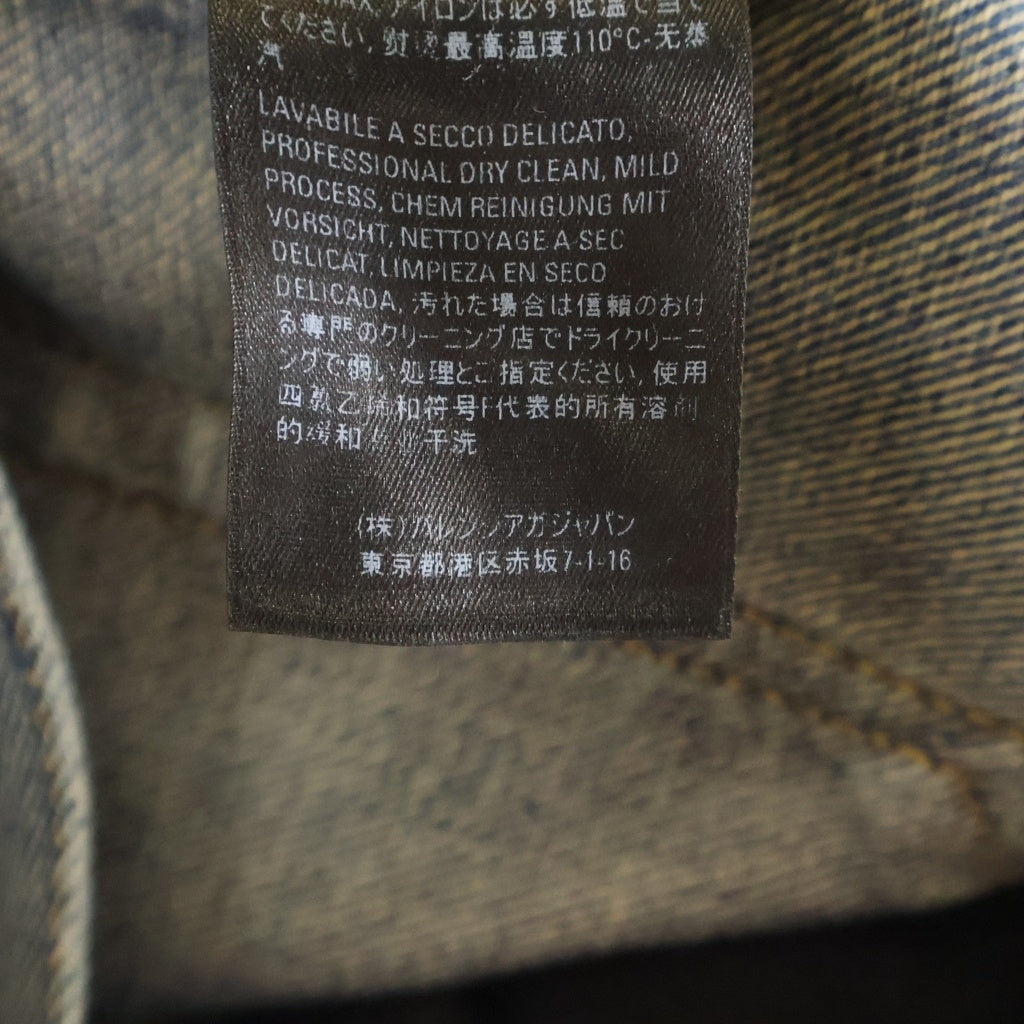 BALENCIAGA(バレンシアガ) 再構築バイカラーワイドデニムパンツ ブラック/インディゴ 583234 TDW15