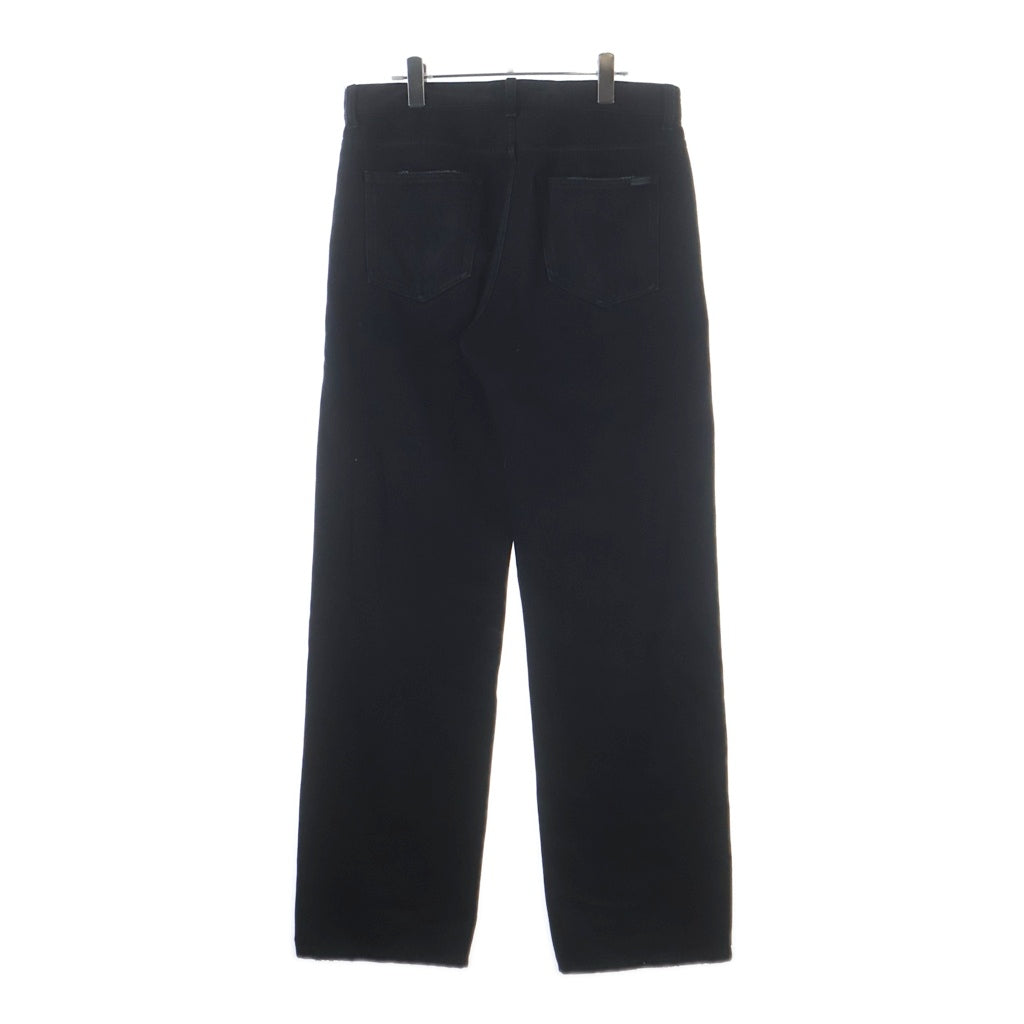 SAINT LAURENT PARIS(サンローランパリ) 23SS ボタンフライ ストレートデニムパンツ ブラック 752629